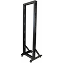 StarTech 2-Post 42U Mobile Open Frame Server Rack, Two Post 19in Network Rack with Casters, Rolling Open Rack for AV/Data/IT Equipment