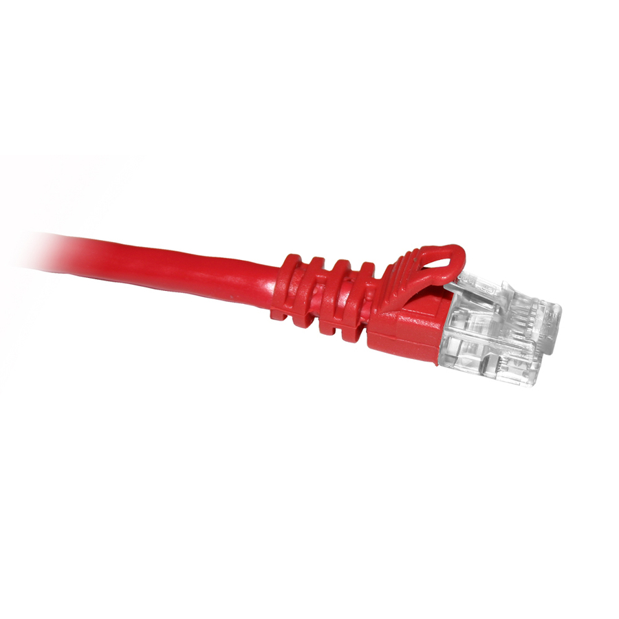 ENET Cat6 Red 1 Foot Patch Cable with Snagless Molded Boot (UTP) High-Quality Network Patch Cable RJ45 to RJ45 - 1Ft