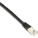 Black Box CAT6 250-MHz Stranded Patch Cable Slim Molded Boot - S/FTP, CM PVC, Black, 6FT