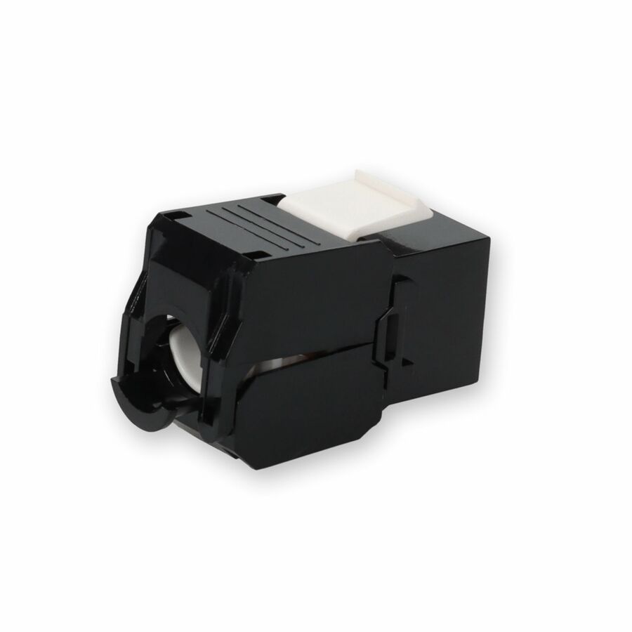 AddOn Non-Terminated to RJ-45 (Female) Black Cat6A UTP Copper Connector 180 Degree