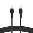 Belkin 60W USB-C to USB-C Cable - 480 Mbps - Silicone, Braided - M/M - 2m/6.6ft - Black