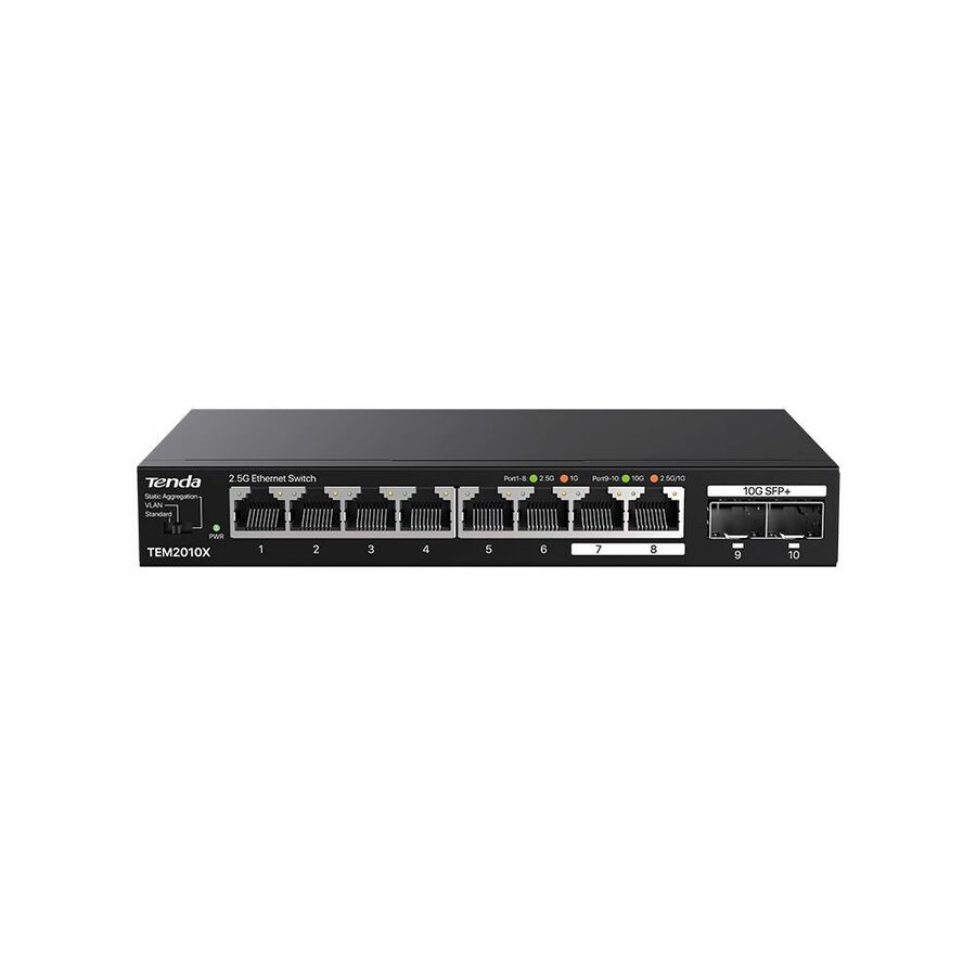 Tenda 8-Port 2.5G Ethernet Switch With 2*10G SFP + Slots