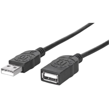 USB-A to USB-A Extension Cable, 1.8m, Male to Female, 480 Mbps (USB 2.0), Hi-Speed USB, Black, Lifetime Warranty, Equivalent to USBEXTAA6BK