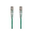 Monoprice SlimRun Cat6 28AWG UTP Ethernet Network Cable, 10ft Green