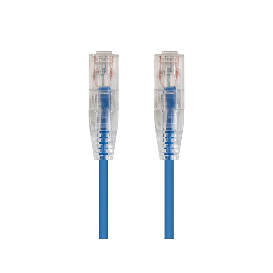 Monoprice SlimRun Cat6 28AWG UTP Ethernet Network Cable, 20ft Blue