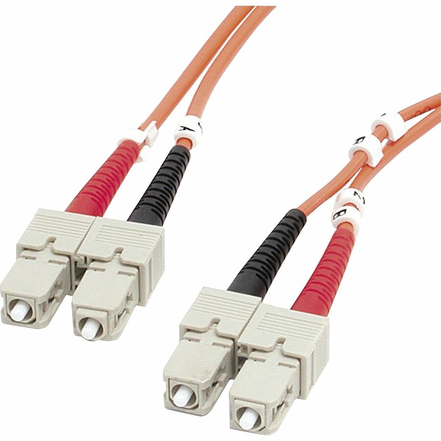 StarTech 2m (6.6ft) SC to SC OM1 Multimode Fiber Optic Cable, 62.5/125 Fiber Size, 10G Networks, LSZH Fiber Patch Cord