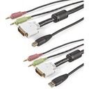 StarTech 4-in-1 USB DVI KVM Cable with Audio and Microphone