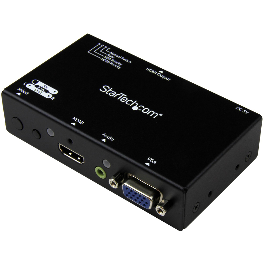 StarTech 2x1 HDMI + VGA to HDMI Converter Switch w/ Automatic and Priority Switching - 1080p, TAA