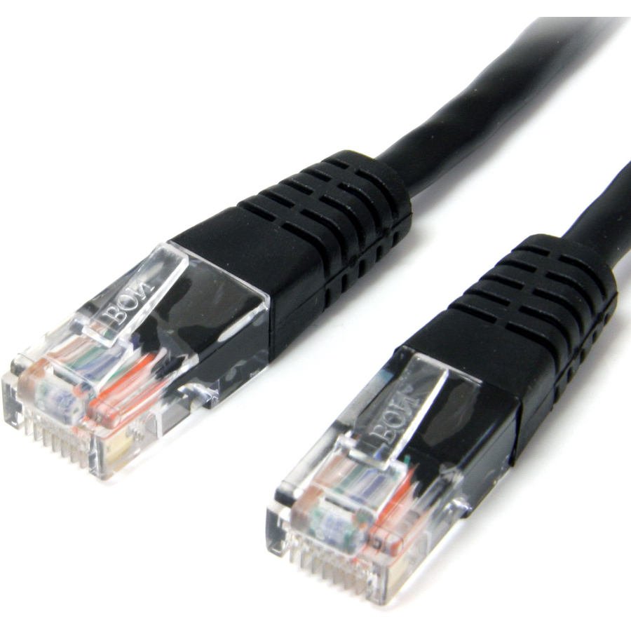 StarTech 2 ft Black Molded Cat5e UTP Patch Cable