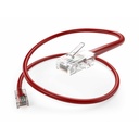 Unirise Cat.6 Patch Cable - 6" Category 6 Network Cable for Network Device - First End: 1 x RJ-45 Network - Male - Second End: 1 x RJ-45 Network - Male - Patch Cable - Red