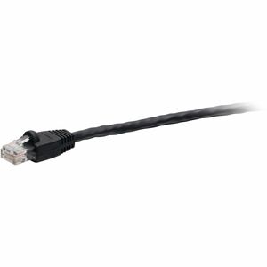 C2G F-Series Cat.6 Patch Network Cable - 15 ft Category 6 Network Cable for Network Device, Router, Hub, Server, Network Adapter, Switch - First End: 1 x RJ-45 Network - Male - Second End: 1 x RJ-45 Network - Male - 1 Gbit/s - Patch Cable - Gold Plated Contact - Riser - 24 AWG - Black - TAA Compliant