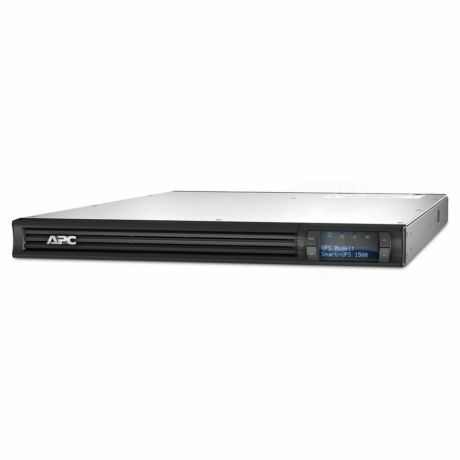 APC Smart-UPS, Line Interactive, 1500VA, Rackmount 1U, 120V, 4x NEMA 5-15R outlets, SmartConnect Port+SmartSlot, AVR, LCD