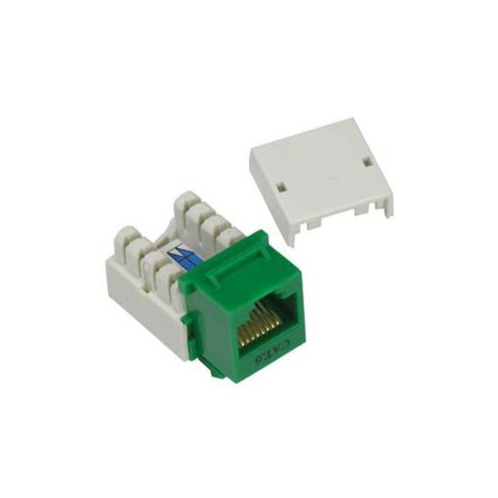 Unirise Cat6 Keystone Jack 110 Type Punch Down, Green