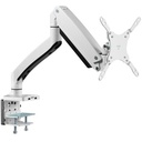 SIIG Single Monitor Gas Spring Aluminum Desk Monitor Arm with USB and Audio Ports - 17" to 49" - Single Monitor Heavy Duty Gas Spring Aluminum Desk Monitor Arm with 2x USB-A and 2 x Audio Ports for Audio/Microphone - Compliant with VESA 75x75 / 100x100 / 200x100 / 200x200 - Adjustable Height - 50.70 lbs Load Capacity - VESA plate swivel 180 degree / Arm swivel 360 degree / pan swivel 180/360 degree / Tilt angle +45 to -30 degree - C-clamp & Grommet base - 2 years warranty