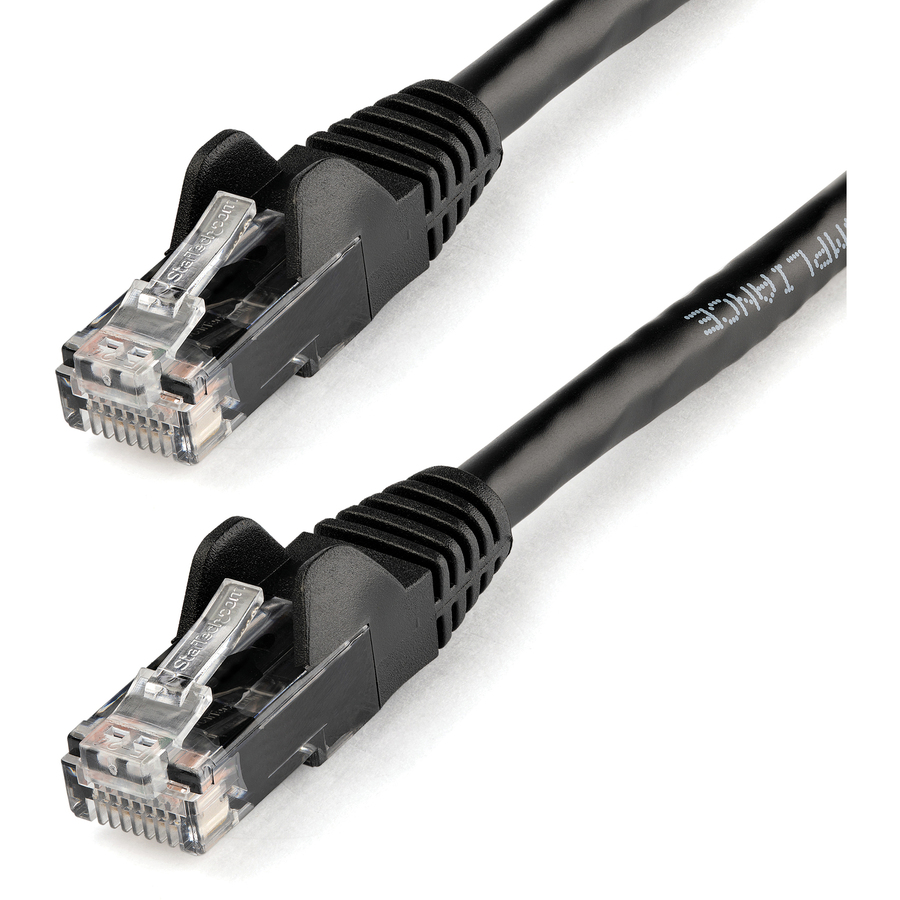 StarTech 8ft CAT6 Ethernet Cable - Black Snagless Gigabit - 100W PoE UTP 250Mhz Category 6 Patch Cord UL Certified Wiring/TIA