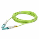 AddOn 10m CS to CS Lime Green OM5 Duplex OFNR (Riser-Rated) Fiber Patch Cable
