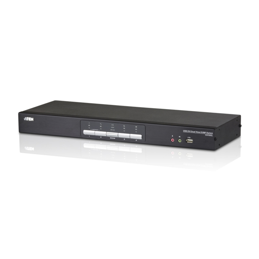 ATEN 4-Port USB DVI Dual View KVMP Switch-TAA Compliant