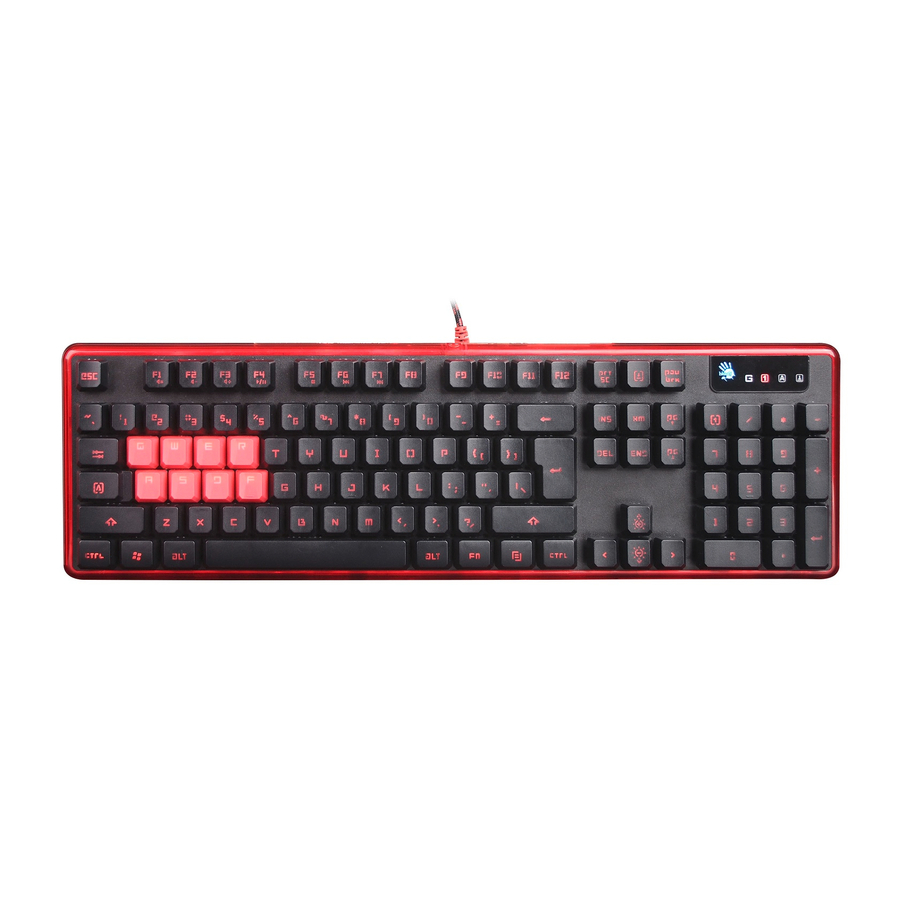BLOODY GAMING 8 KEY MECHANICAL BACKLIT ZERO LAG GAMING KEYBOARD