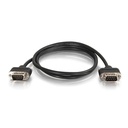 C2G 6ft Serial RS232 DB9 Cable with Low Profile Connectors M/M - In-Wall CMG-Rated - 6 ft Serial Data Transfer Cable for Modem - First End: 1 x 9-pin DB-9 RS-232 Serial - Male - Second End: 1 x 9-pin DB-9 RS-232 Serial - Male - Shielding - Black