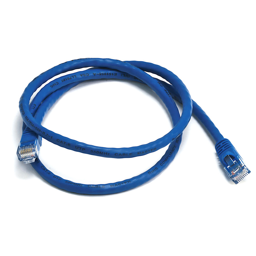 Monoprice Cat6 24AWG UTP Ethernet Network Patch Cable, 3ft Blue
