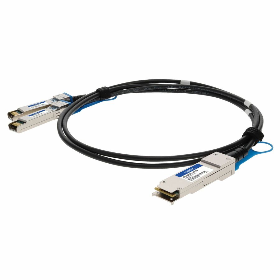 AddOn Solarflare SOLR-QSFP2SFP-3MP Compatible TAA Compliant 20GBase-CU QSFP+ to 2xSFP+ Direct Attach Cable (Passive Twinax, 3m)