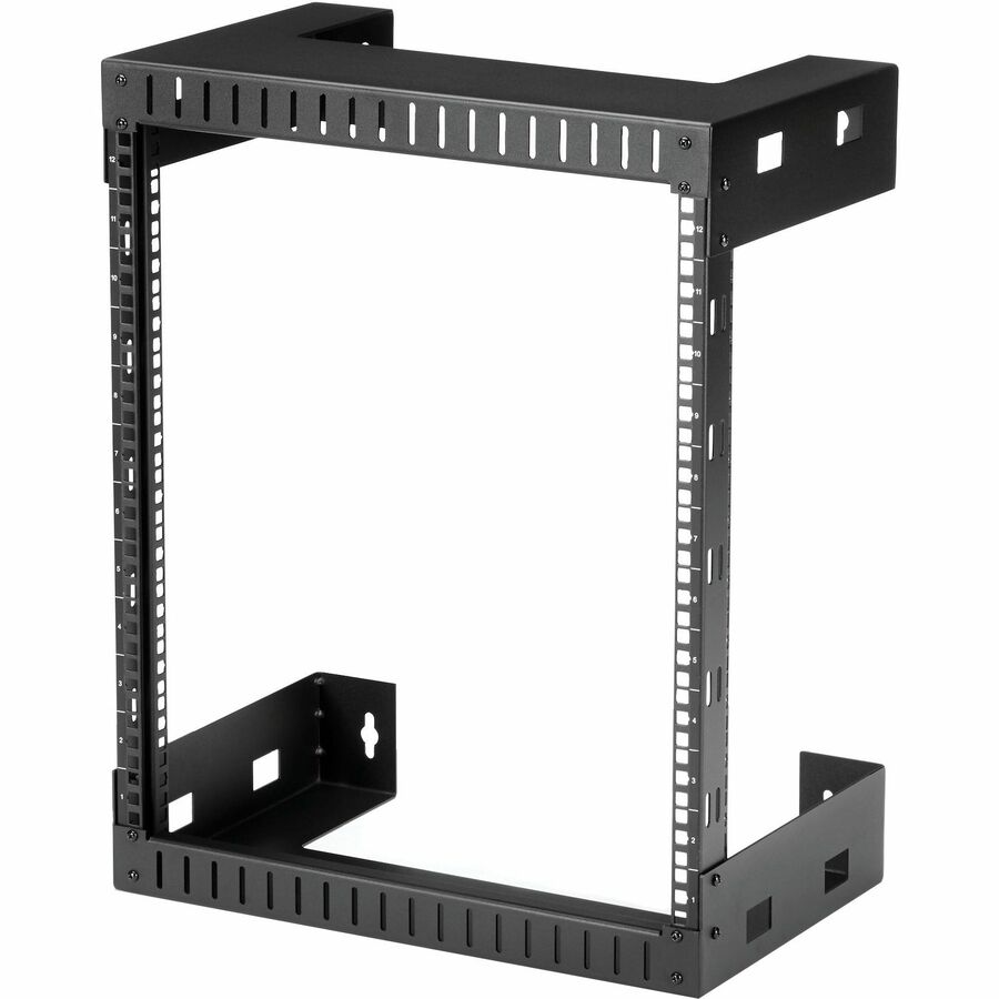 StarTech 2-Post 12U Heavy-Duty Wall-Mount Network Rack, 19" Open Frame Server Rack for Computer Equipment, Wall Mount Data Rack