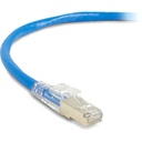 Black Box GigaTrue 3 Cat.6 (S/FTP) Patch Network Cable - 10 ft Category 6 Network Cable for Patch Panel, Wallplate, Network Device - First End: 1 x RJ-45 Network - Male - Second End: 1 x RJ-45 Network - Male - 1 Gbit/s - Patch Cable - Shielding - Gold Plated Contact - CM - 24 AWG - Blue
