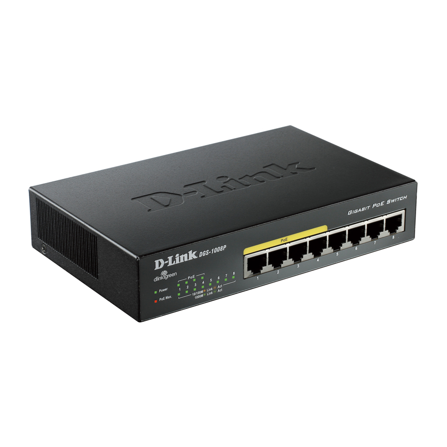 D-Link DGS-1008P 8-Port Gigabit Metal Desktop Switch with 4 PoE Ports