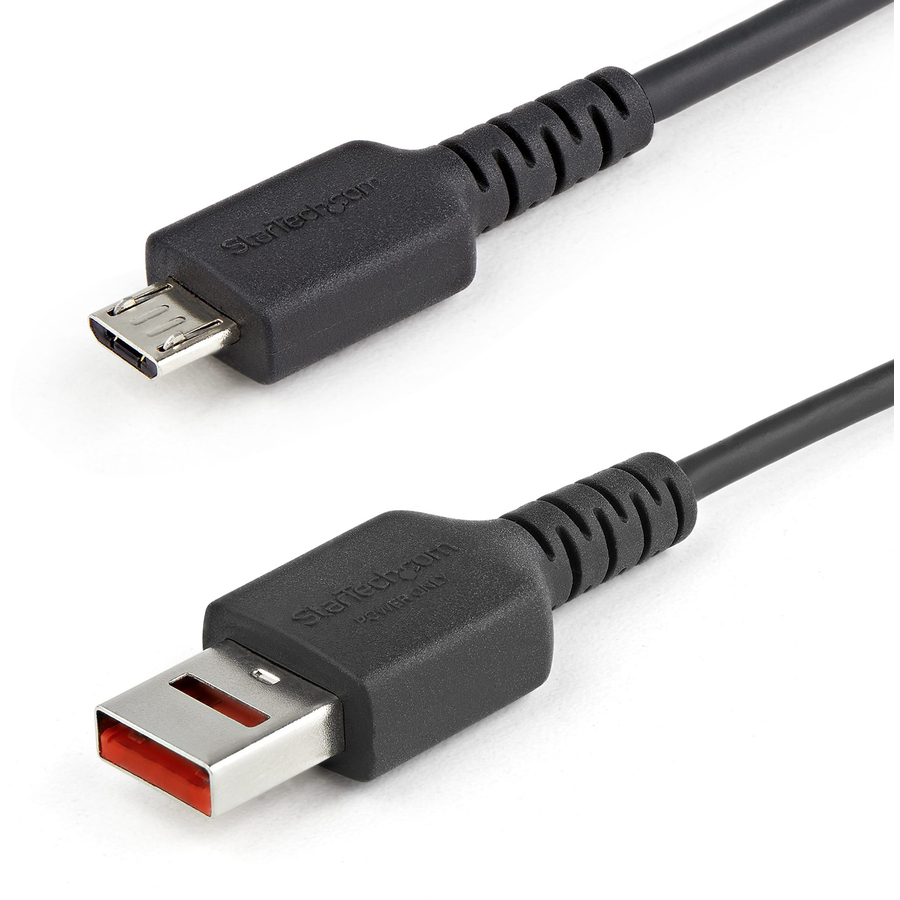 StarTech 3ft (1m) Secure Charging Cable, USB-A to Micro USB Data Blocker Charge-Only Cable, Charger Adapter Cable for Phone/Tablet