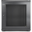 Rocstor SolidRack Wall Mount Rack Enclosure - Rocstor SolidRack 9U Wall Mount R109SH4 Rack Vented Enclosure - Front & Side Door Locks - 200 lb Maximum Weight Capacity - Assembled - 14.75" Rack Depth - Cold-rolled Steel - Optional Casters & Fans - 600mm x 450mm x 9U - ROHS & CE Certified - EIA-310-E & IP20 Protection Rating - VENTED WALLMOUNT STEEL CABINET - Black