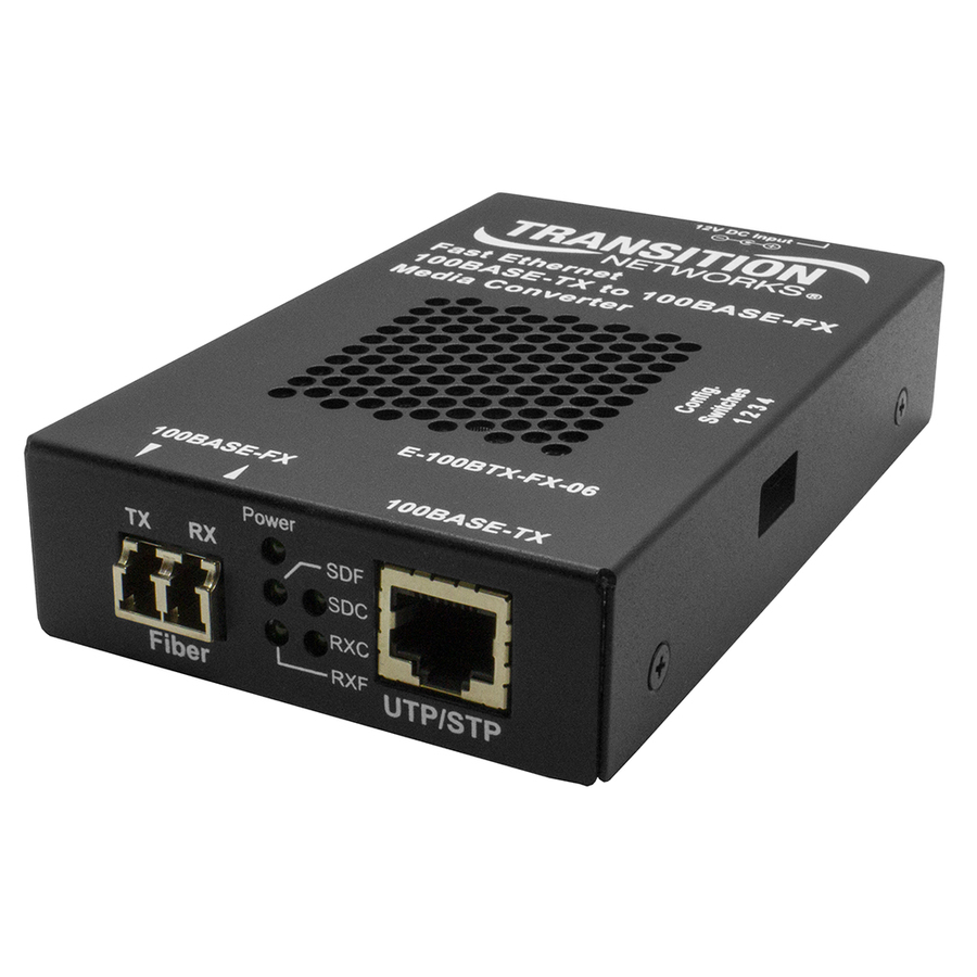 Transition Networks Stand-alone Fast Ethernet Media Converter 100Base-TX to 100Base-FX