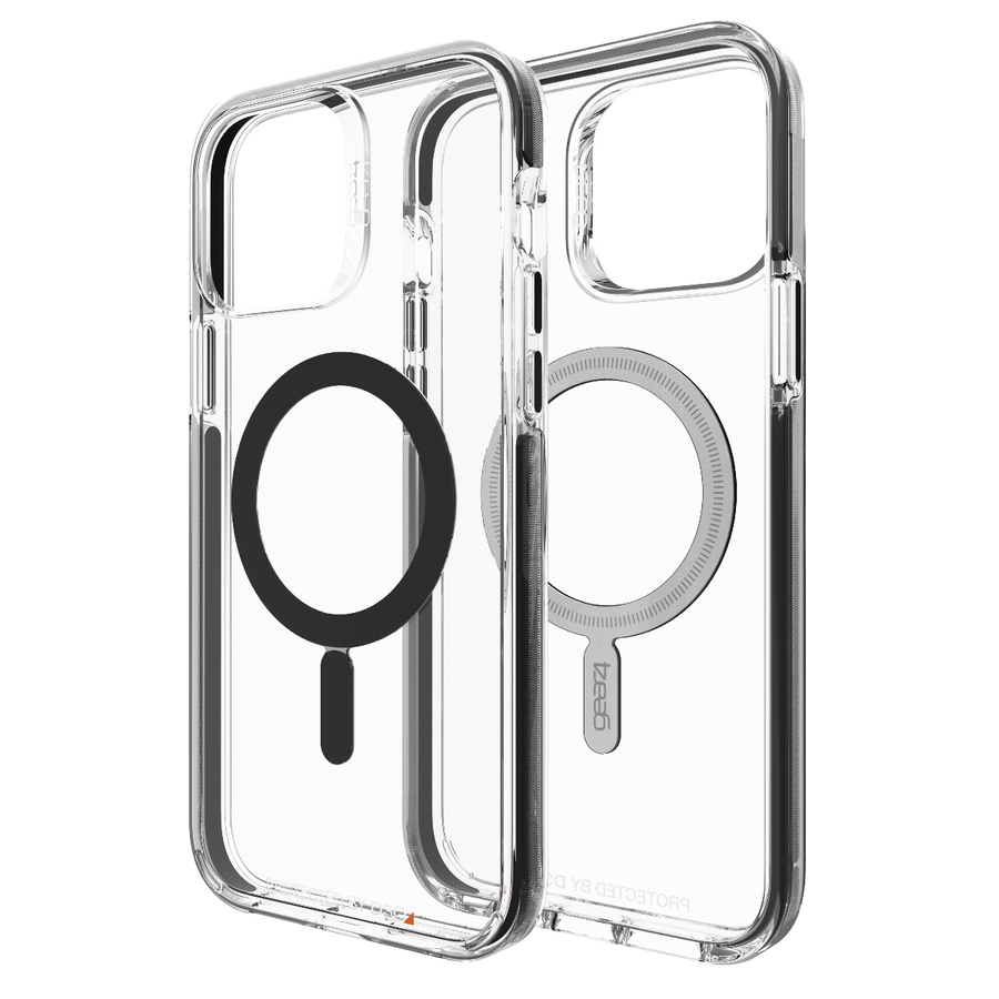 gear4 Santa Cruz Snap Smartphone Case - For Apple iPhone 13 Pro Max Smartphone - Black, Transparent - Drop Resistant, Scratch Resistant, Impact Resistant, Shock Resistant, Bacterial Resistant, Odor Resistant - Recycled Plastic, D3O Bio