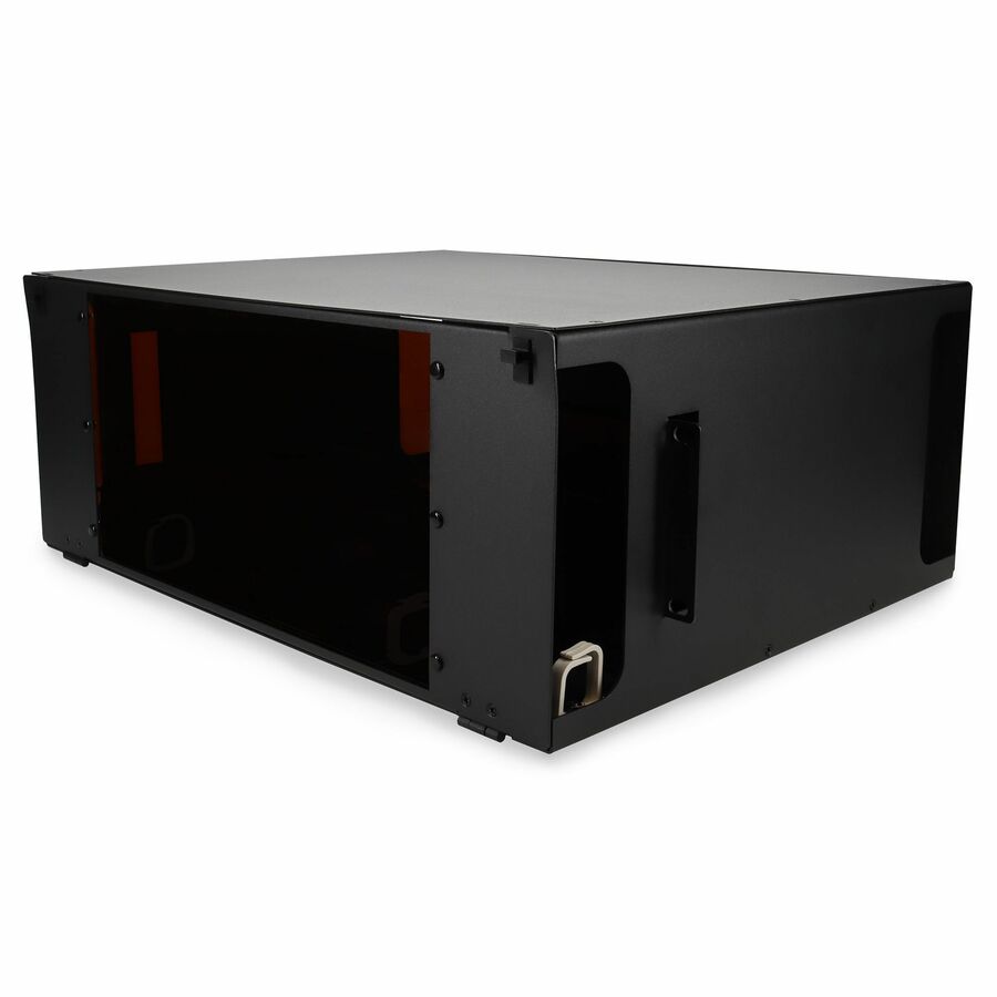 AddOn 19-inch Slide-Out Vertical-Mount Patch Panel 4U Chassis with 12 Open Cassette Bays and Cable Management