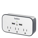 Belkin 3 Outlet Wall Surge Protector - 2 USB Ports for Mobile Devices, Tablets & More - 540 Joules