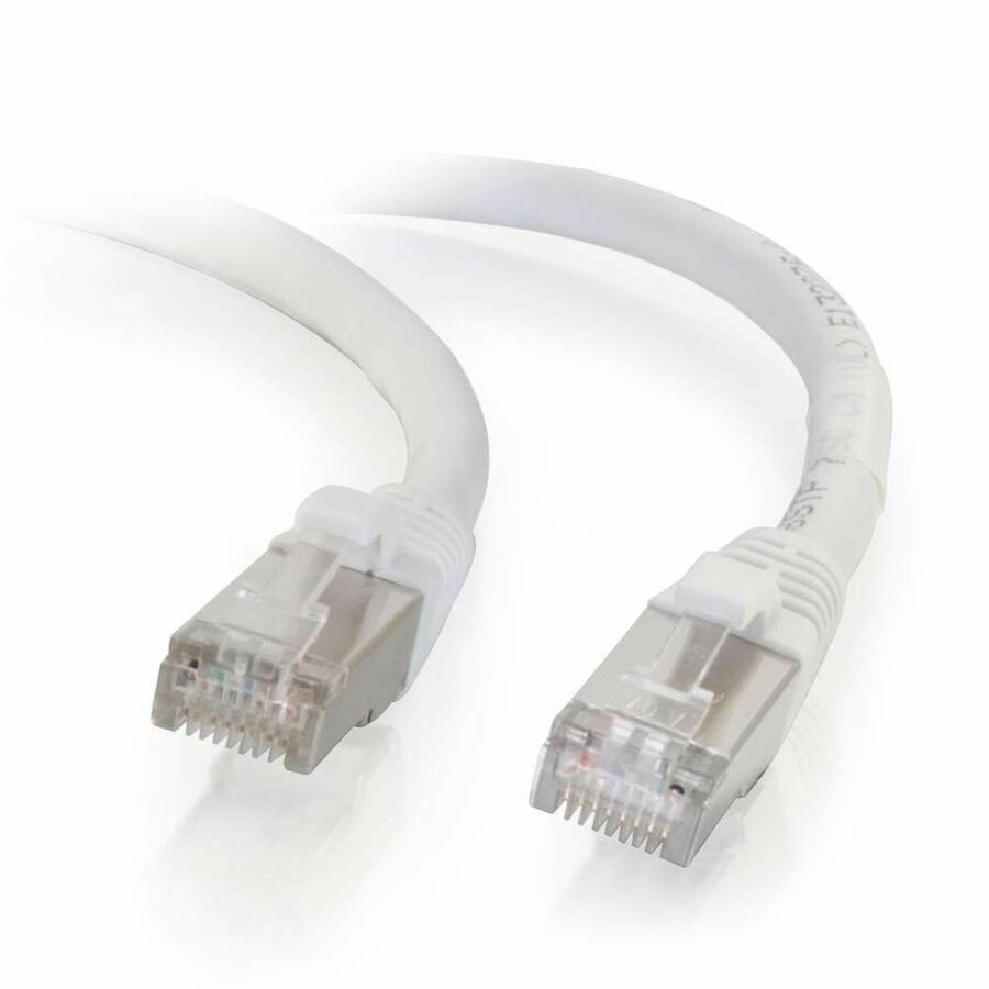 C2G-9ft Cat6 Snagless Shielded (STP) Network Patch Cable - White