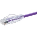 Unirise ClearFit Cat.6 UTP Patch Network Cable - 4 ft Category 6 Network Cable for Network Device - First End: 1 x RJ-45 Network - Male - Second End: 1 x RJ-45 Network - Male - Patch Cable - Gold Plated Contact - Purple