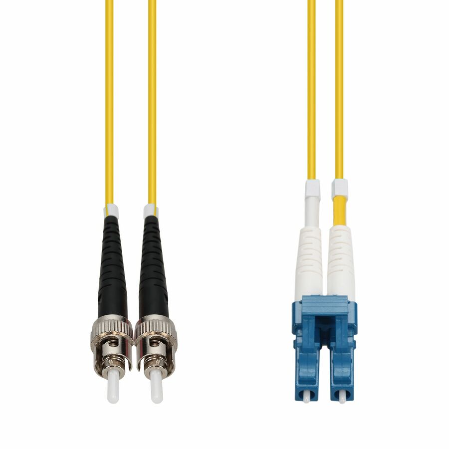 AddOn 15m ST to LC Yellow OS2 Duplex OFNR (Riser-Rated) SMF Fiber Patch Cable