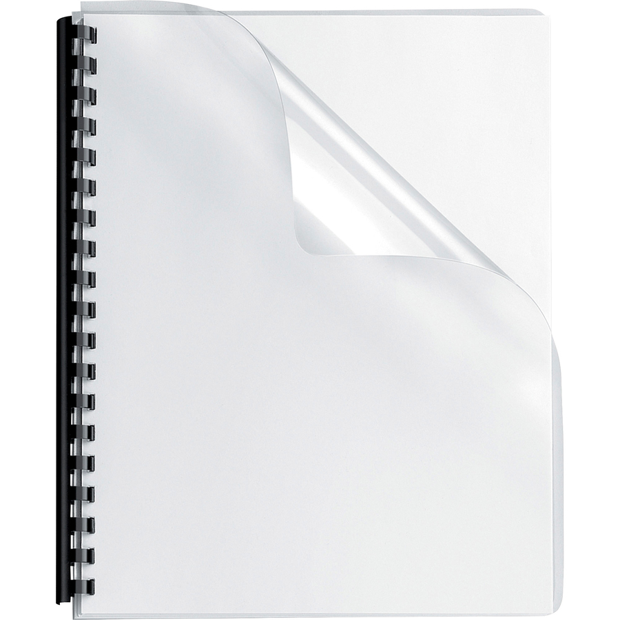 Fellowes Crystals Clear Oversize PVC Covers - 11.3" Height x 8.8" Width x 0" Depth - For 8 3/4" x 11 1/4" Sheet - Rectangular - Clear - PVC Plastic - 100 / Pack