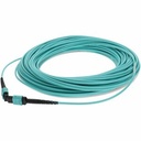 AddOn 16m MPO/UPC to MPO/UPC Aqua OM4 OFNR (Riser-Rated) 12-Strand Fiber Patch Cable