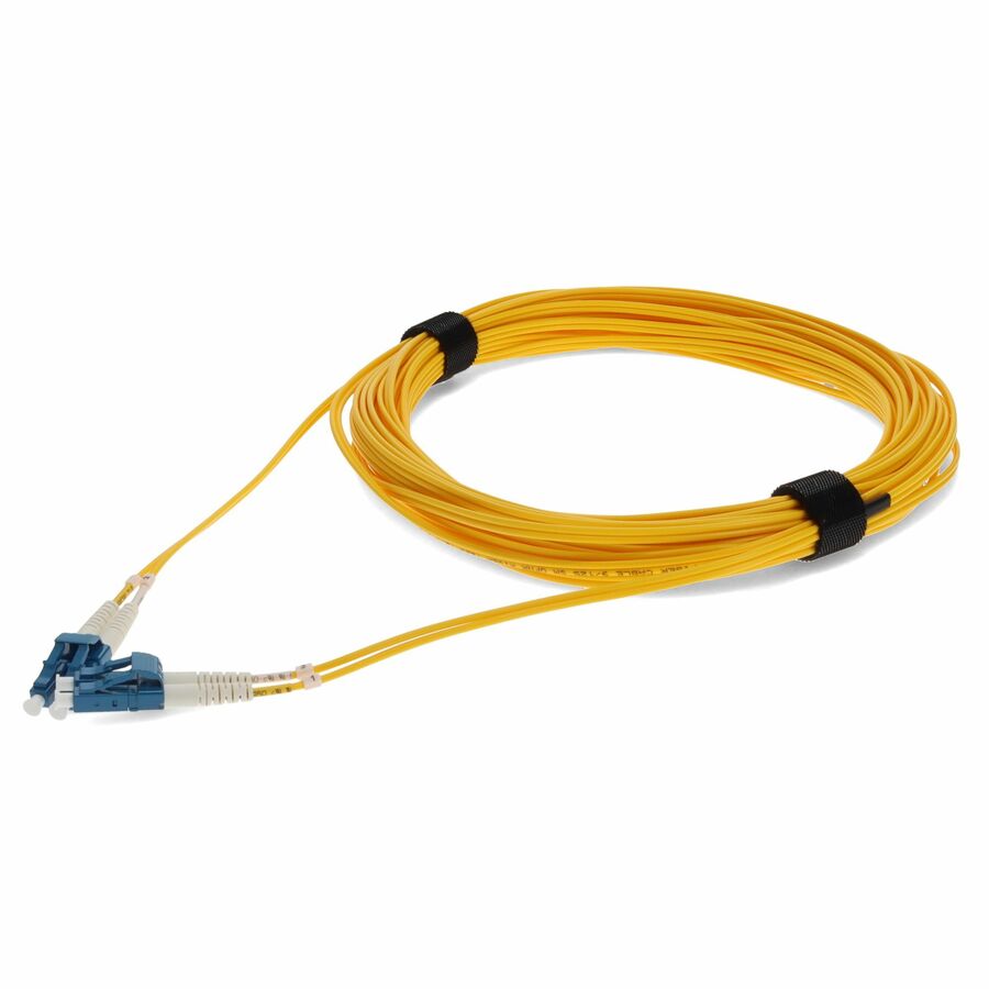 AddOn 30m LC (Male) to LC (Male) Straight Yellow OS2 Duplex OFNR (Riser-Rated) Fiber Patch Cable