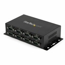 StarTech USB to Serial Adapter Hub - 8 Port - Industrial - Wall Mount - Din Rail - COM Port Retention - FTDI USB to RS232, TAA