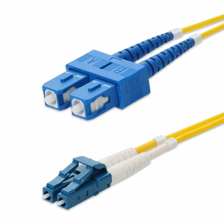 AddOn 1.5m SC to LC Yellow OS2 Duplex OFNR (Riser-Rated) SMF Fiber Patch Cable