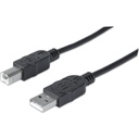 USB-A to USB-B Cable, 5m, Male to Male, 480 Mbps (USB 2.0), Hi-Speed USB, Black, Lifetime Warranty, Equivalent to USB2HAB5M.