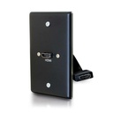 C2G Single Gang Wall Plate with HDMI Pigtail Black