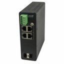 Unmanaged Hardened Gigabit Ethernet PoE+ Switch 4 10/100/1000Base-T Ports + 2 100/1000Base-X SFP Slots
