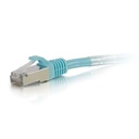 C2G-25ft Cat6a Snagless Shielded (STP) Network Patch Cable - Aqua