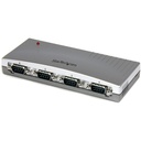 StarTech USB to Serial Adapter Hub - 4 Port - Bus Powered - DB9 (9-pin) - USB Serial - FTDI USB to Serial Adapter, TAA