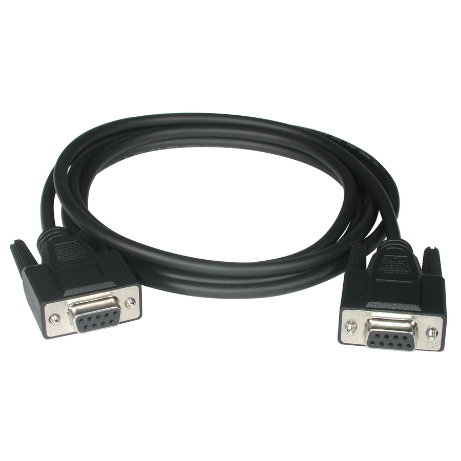 C2G 6ft DB9 F/F Null Modem Cable - Black