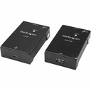 StarTech.com USB 2.0 Extender Kit over Cat5e/Cat6 Cable (RJ45) - Up to 165ft (50m) - USB Port over Ethernet Cable - Powered - 480Mbps - USB extender kit connects 1x USB 2.0 device up to 165ft/50m over CAT5e/CAT6 ethernet cable 480Mbps - Metal housing - Incls 24in USB cable - 10W power adapter (remote receiver) supplies up to 0.5A to device - USB bus powered (local) - OS independent
