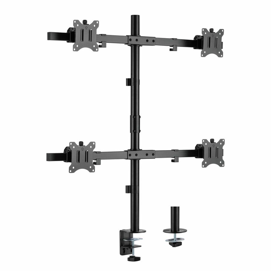 Rocstor ErgoReach Mounting Arm for Monitor, LCD Display, LED Display - Black - Landscape/Portrait - Height Adjustable - 4 Display(s) Supported - 17" to 32" Screen Support - 79.37 lb Load Capacity - Steel